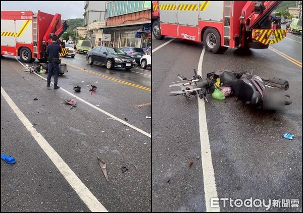 新北瑞芳驚悚車禍！豪雨打滑致3死2傷 一對情侶休息車內遭波及