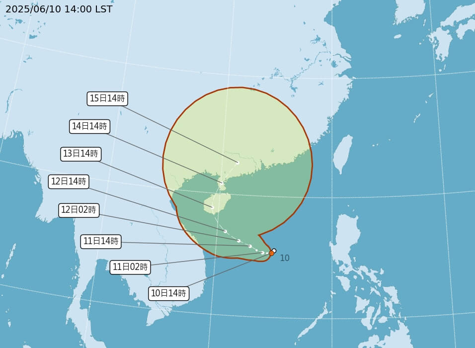 首颱「蝴蝶」最快明天生成!12日起全台連三天有雨,南部最濕