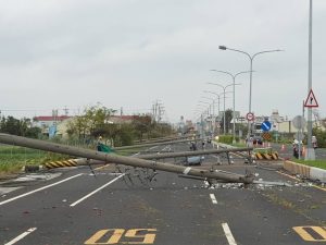丹娜絲重創嘉南！2454支電桿倒塌創新高　台電全台總動員搶修中