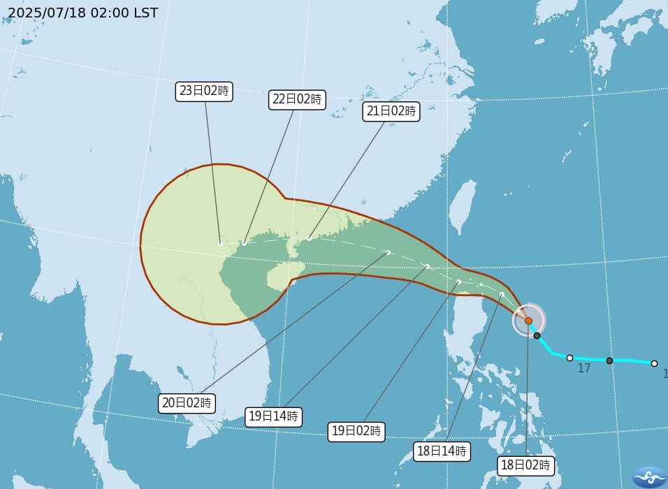 輕颱薇帕生成！外圍環流影響台灣　這些地區要防午後大雨