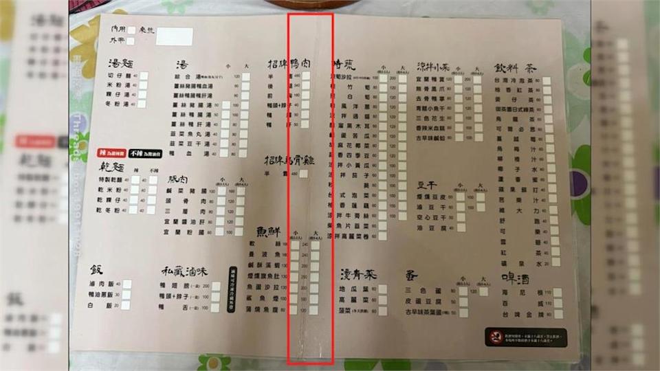 宜蘭羅東「鴨肉送」菜單被小孩折到索賠480元?事件始末、店家道歉一次看