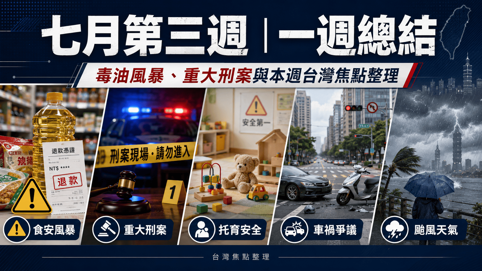 一週總結／毒油風暴、重大刑案與本週台灣焦點整理