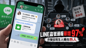 「幫我投一票」為什麼突然變成高風險訊息？LINE盜號通報暴增97%，詐騙正在從陌生人轉向「你最信任的人」