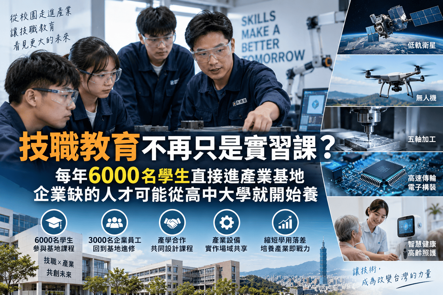 技職教育不再只是實習課?每年6000名學生直接進產業基地,企業缺的人才可能從高中大學就開始養