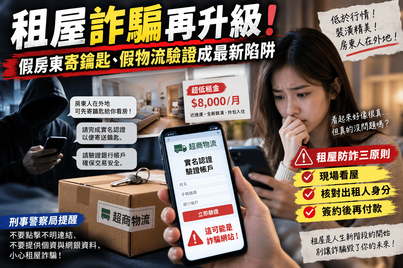 開學季租屋詐騙升級！「寄鑰匙給你看房」也可能是陷阱，租屋族怎麼辨別假房東？
