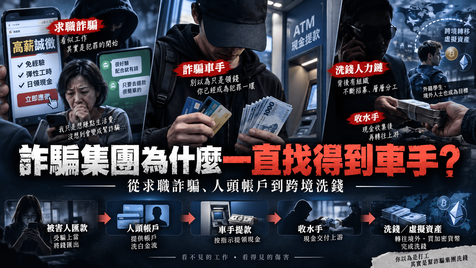 為什麼詐騙集團一直找得到「車手」？從中高齡、外籍人士到求職族，看詐團如何建立洗錢人力鏈