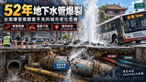 52年水管爆裂揭危機！老舊管線、道路下陷與台灣城市老化一次看