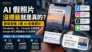AI圖片沒標籤就是真的？數發部3機制、IG標示與AI照片辨識