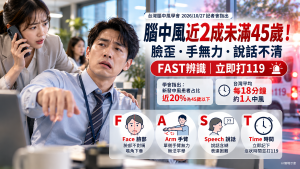 腦中風近2成不到45歲！FAST徵兆、119急救與黃金時間
