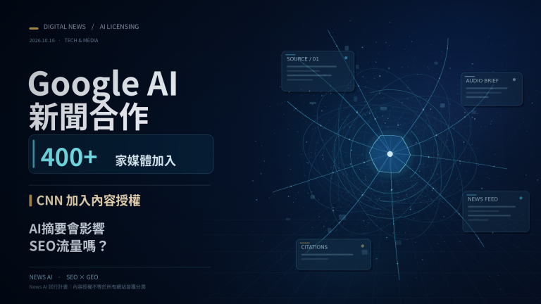 Google與400家媒體合作AI新聞！AI摘要會吃掉SEO流量嗎？