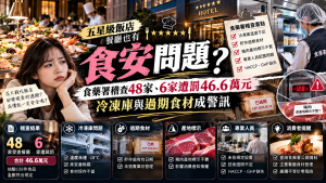 五星級飯店餐廳也有食安問題？食藥署稽查48家、6家遭罰46.6萬元，冷凍庫與過期食材成警訊