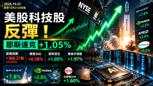 美股那斯達克漲1.05%！SpaceX財報、輝達與台積電ADR走勢