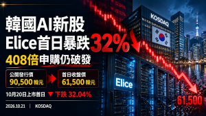 韓國Elice IPO首日跌32%！408倍申購為何仍破發？AI風險