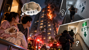 大樓火災往上還往下？濃煙、關門避難與5個逃生錯誤一次看